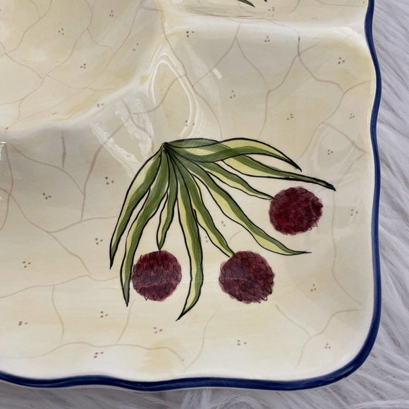 Laurie Gates Divided‎ Plate Serving Dish/Plate GatesWare 17 Chips/Dip Platter - Picture 6 of 10